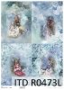 Papel de arroz - Navidad en azul*Reispapier - Weihnachten in blau*Рисовая бумага - Рождество в синем